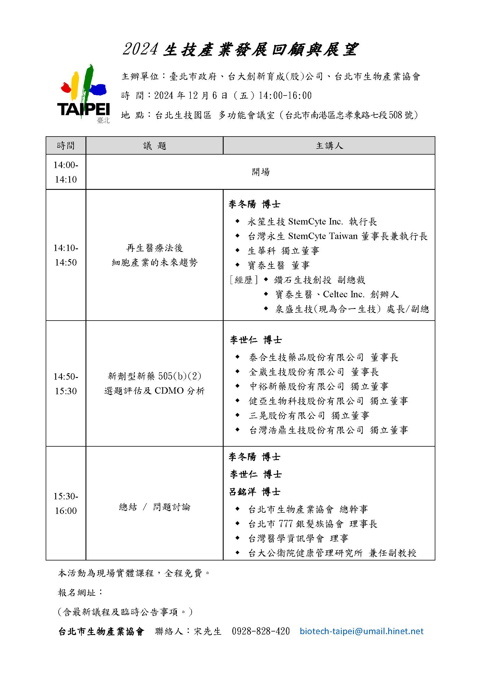 2024 生技產業發展回顧與展望
